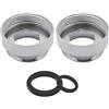 tooloflife Adattatore per rubinetto in metallo, 2 pezzi, adattatore femmina per rubinetto aeratore, 24 mm - 22 mm, per filtro dell'acqua da cucina a risparmio idrico femmina