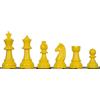 Sunrise Chess & Games Eleganti scacchi all'alba, Sunrise Chess Staunton 6 pezzi degli scacchi in plastica in giallo - estetici e funzionali per un'esperienza scacchistica vivace (altezza r