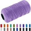 CAMAL Macrame Corda Polipropilene Filo Macrame 1.5mm Spago Colorato 200m Cordino per Borse Uncinetto Corde Colorate per Artigianato, Decorazioni per la Casa, Borsa a Tracolla (Viola Chiaro)