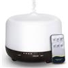 Austepax Diffusore di olio essenziale, 500 ml, diffusore di oli aromaterapia, umidificatore a ultrasuoni a nebbia fredda, 8 colori, modalità luce morbida, acqua secca, spegnimento automatico - nero