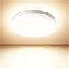 Kuwork Plafoniera LED Soffitto 36W, Plafoniere LED 3600LM 4000K, IP44 Impermeabile Rotonda Plafoniera Bagno per Camera da Letto, Cucina, Soggiorno, Balcone, Cameretta Ø23CM