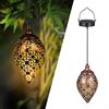 Görvitor Görvitor - Lanterna solare a LED per esterni, da appendere, in metallo, per esterni, giardino, balcone, patio, Natale