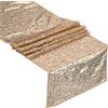 QUARKZMAN Rosa Oro Tavolo Runner 71 x 12, Lungo Luminoso Paillettes Tavolo Runner per Eventi Festa, Compleanno Festa, Matrimoni, Natale