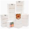 Gcardist Weiß Bäckerei Boxen con Finestra 30 Pezzi 10,1 x 10,1 x 6,3 cm Mini Scatola per Macarons Boxen Piccole Box per Donuts e Dolci per Feste (10,2 x 10,2 x 6,9 cm)
