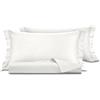 Smart Deco Home Set copripiumino federe letto parure copripiumino in raso di puro cotone Made in Italy MATRIMONIALE BIANCO