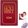 Generic Fede Bibbia Cuscino - Libro Imbottito a Forma Di Bibbia | Cuscino in Peluche Apribile, Accogliente Con Fede Biblica Per Soggiorno