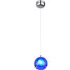KAIRRY Lampadario Lampada a Sospensione colorato Bubble Ball Lampada Sala da Pranzo lampadario a Sospensione in Vetro Altezza Regolabile 100 cm (Color : Single Head Dark Blue)