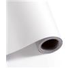 Diboniur Carta Adesiva per Mobili, 40x300cm Bianco Opaco, Pellicola Adesiva Rotolo Adesivo, Rivestimento Adesivo Decorativa PVC per Mobili Cucina Armadio