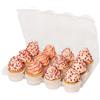 PME Set da 3 contenitori in plastica riutilizzabili per cupcake in monoporzione (12 cavità)