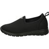 Valleverde 25350, Mocassino Slip-On con Tomaia Elasticizzata Adatta per Alluce Valgo (Nero, Sistema Taglie Calzature EU, Adulto, Numero, Media, 38)