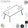SEIPO VERTEX scrivania piano in VETRO Seipo P. 1000 - VX.0301 VX.0302