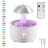 Ysislybin Umidificatore a Ombrello, Umidificatore a Nuvola Di Pioggia Lampada A Fungo Pioggia Con Luce a 7 Colori, Suoni Della Pioggia Per Dormire, Luci a Led E Gocce Di Pioggia, Diffusore 350 Ml