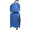 Camomilla Milano Set Valigeria, Trolley Viaggio (40 lt.) + Vanity Case (15 lt.), Materiale Rigido, Ruote Pivotanti, Chiusura Zip con combinazione, Colore Iris