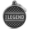 My Family - Medaglietta Bronx - Cerchio piccolo "The Legend" Borchie in Argento Antico