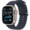 Apple Watch Ultra 2 GPS + Cellular 49mm Cassa Titanio Naturale con Cinturino Ocean Blu Navy