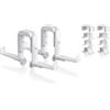 Lechuza - Accessori Porta vasi da Balcone Duo, Set di adattatori (4 Pezzi) Bianco, 4,5 x 48 x 20 cm, per fioriera da Balcone Balconera 19025