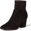 Amazon Essentials Stivali Aderenti Elasticizzati con Tacco Donna, Nero Micro Scamosciato, 42 EU