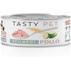 Tasty Pet Cat Sfilacci in Brodo Lattina Multipack 24x85G POLLO FEGATINI E ZUCCHINE