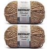 Bernat Blanket Tweeds Sandy Tweed - 2 confezioni da 300 g, poliestere, 6 super voluminoso, 200 m, per lavori a maglia, uncinetto, artigianato e amigurumi, filato di ciniglia grosso