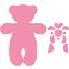 Marianne Design Fustella Collectables Orsetto, Metal, Pink, 7.5x10x0.4 cm