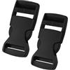 XIAOJING0 2 Pezzi Fibbia Zaino 25mm, Fibbia a Scatto Doppie Regolabile, Ricambi Chiusura Zaini, Zaino Fibbia di Ricambio per Zaino, Cucito, Borsoni, Accessori, No Cucito (Nero)