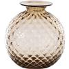 VENINI SPA VASO MONOFIORE BALLOTON, FORO PICCOLO MOKA, S 100.16 - h 16 x d 14 cm, 0.45 kg