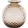VENINI SPA VASO MONOFIORE BALLOTON, FORO PICCOLO MOKA, L 100.29 - h 24.5 x d 21 cm, 1.3 kg