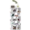 GL Store Scarpiera da Ingresso Rotonda Girevole a 5 Livelli, Scarpiera Salvaspazio Slim, Portascarpe Salvaspazio, 115×60×60 cm, Bianco | Aosom Italy