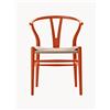 Carl Hansen & Søn Sedia in legno con seduta intrecciata CH24 Wishbone