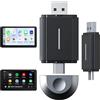 Sound Way 2 in 1 Adattatore Wireless compatibile con CarPlay e Android Auto, Dongle WiFi 5GHz Plug & Play per Connessione Veloce e Stabile, Compatibile con il 98% delle Auto (2015-2024), Compatto e Portatile