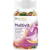 Beneffect Multivit 90 caramelle gommose per adulti e bambini gusto arancia,fragola ananas e pera