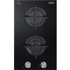 De Longhi Piano Cottura 2 Fuochi a Gas 30 cm Vetroceramica colore Nero - NSL 230 NC