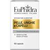 ZETA FARMACEUTICI SpA Euphidra Pelle Unghie e Capelli 60 Capsule - Integratore con Cheratina, Acido Ialuronico e Vitamine