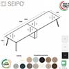 SEIPO VERTEX TAVOLO RIUNIONE piano COMPOSTO 2 pezzi in VETRO Seipo P. 900 - VX.0346 VX.0347