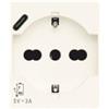 VIMAR SPA Presa 2P+T 16A universale + USB C canapa - VIW 30210.USBC