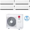 Lg Climatizzatore Condizionatore LG Dualcool Deluxe R32 Wifi Quadri Split Dual Inverter 9000 + 9000 + 9000 + 12000 BTU con U.E. MU4R25 NOVITÁ Classe A++/A+