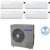 Samsung Climatizzatore Condizionatore Samsung Windfree Avant S2 R32 Wifi Quadri Split Inverter 7000 + 7000 + 7000 + 18000 BTU con U.E. AJ080TXJ4KG/EU NOVITÁ Classe A++/A+ NOVITA' 2025