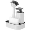 VIGAR - Set per lavello con Dispenser di Sapone, in plastica ABS, Bianco, 19 x 13 x 26,5 cm
