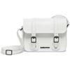DR MARTENS white kiev e smooth con tracolla di pelle da 18cm