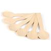 Yosoo 200Pcs Cucchiai in legno naturale riciclabili monouso cucchiaio a tè a gelato piatti dessert caffè Cucchiaio da minestra forma rotonda con manico lungo 10 x 3 cm