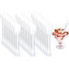 CoKeeSun 100 Pezzi Cucchiaini Plastica 10cm, Cucchiai da Dessert e Gelato Riutilizzabili, Trasparente Cucchiaini da Caffè Plastica, Mini Cucchiaini da Degustazione Plastica per Dessert, Torte, Yogurt