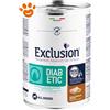 Exclusion Dog Diet Diabetic Maiale, Sorgo e Piselli - Lattina Da 200 Gr