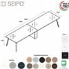 SEIPO VERTEX TAVOLO RIUNIONE piano COMPOSTO 2 pezzi in VETRO Seipo P. 100 - VX.0356 VX.0357