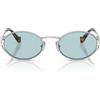 Miu Miu Occhiali da Sole MU52Y 1BC20R Argento/Azzurro Donna