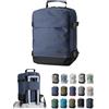 BambiniWelt by Rafael K. Zaino per Ryanair Eurowings 40 x 20 x 25 cm, 40 x 30 x 20 cm, zaino da viaggio per cabina Weekender, blu/nero, 40x30x20 24L