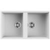 ELLECI Lavello Cucina 2 Vasche da Incasso Larghezza 84 cm materiale Granitek colore Bianco 96 Best 450 - LKB45096BSO