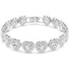 Swarovski Ariana Grande x Bracciale Tennis, con Pavé di Cristalli Cry, Taglio Misto, Forma a Cuore, Chiusura a Scomparsa, Placcatura in Tonalitŕ Rodio, 16,8-21,8 cm, 1,9 cm