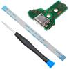 MMOBIEL Sostituzione della porta di ricarica per Dualshock 4 modello del PlayStation PS4 controller : JDS-040 12 Pin Flex Cable Incl (+) cacciavite
