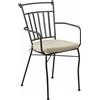 MIlani Home ODETTE - poltrona in metallo verniciato a polvere antracite