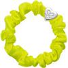 By Eloise London Silver Heart Silk Scrunchie colore Lemon Yellow